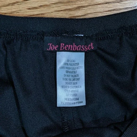 Joe Benbasset Black Burgundy Floral Abstract Pleated Lined Skirt Women's Sz MD - Picture 4 of 4